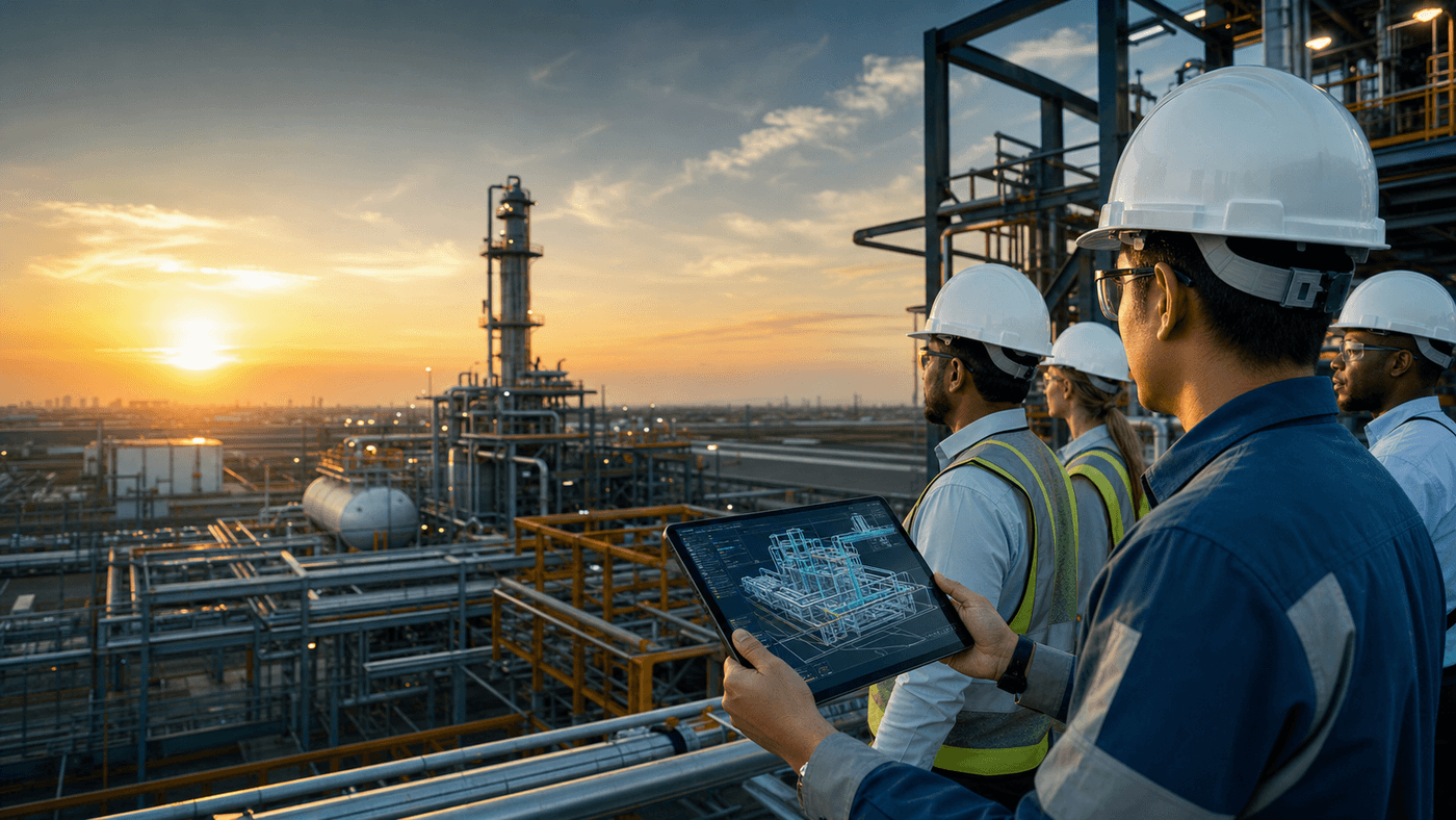 Fluxiss engineers at work on plant infrastructure