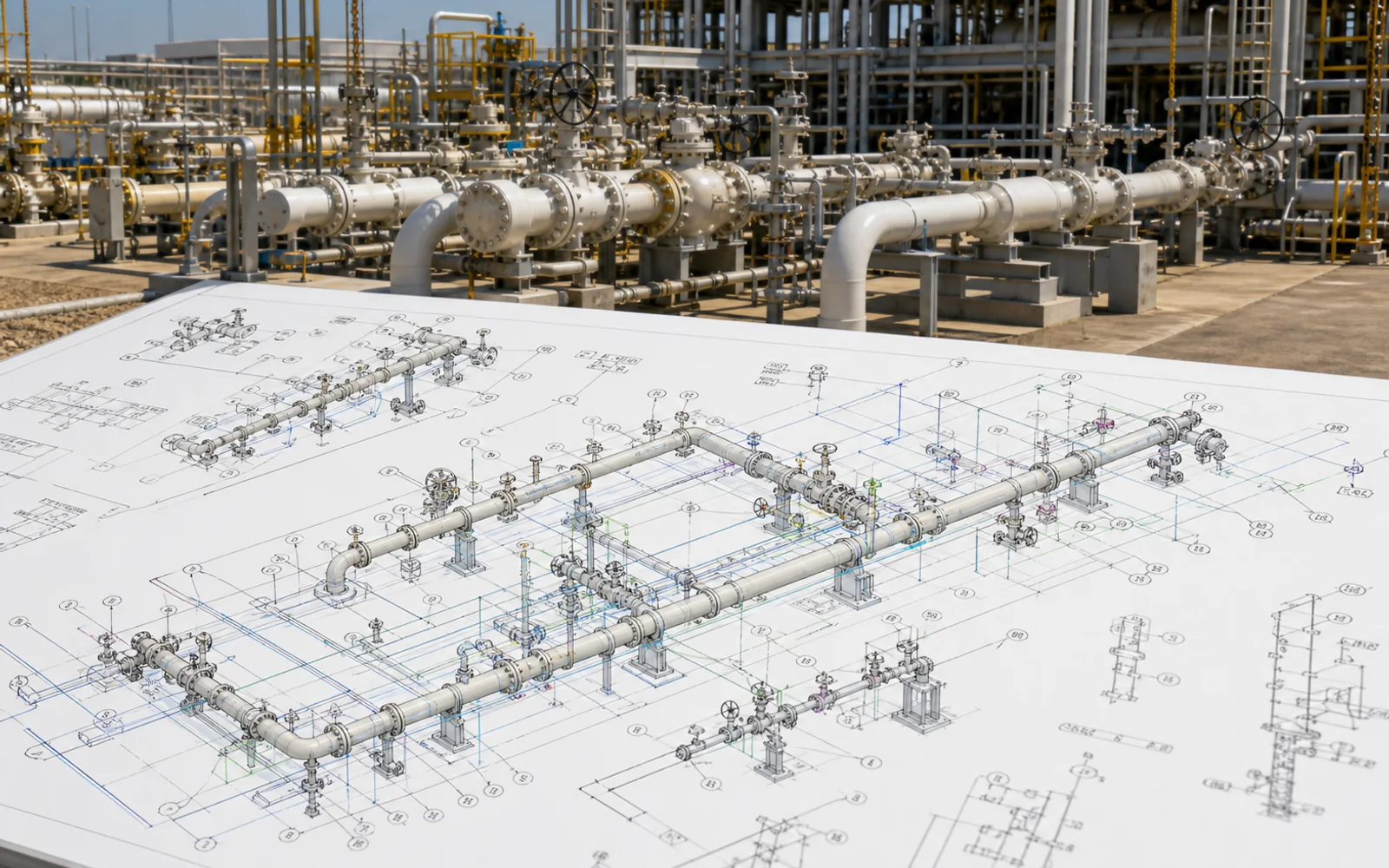 Piping Isometric Drawings for Crude Receiving Facilities in Oil & Gas Refineries